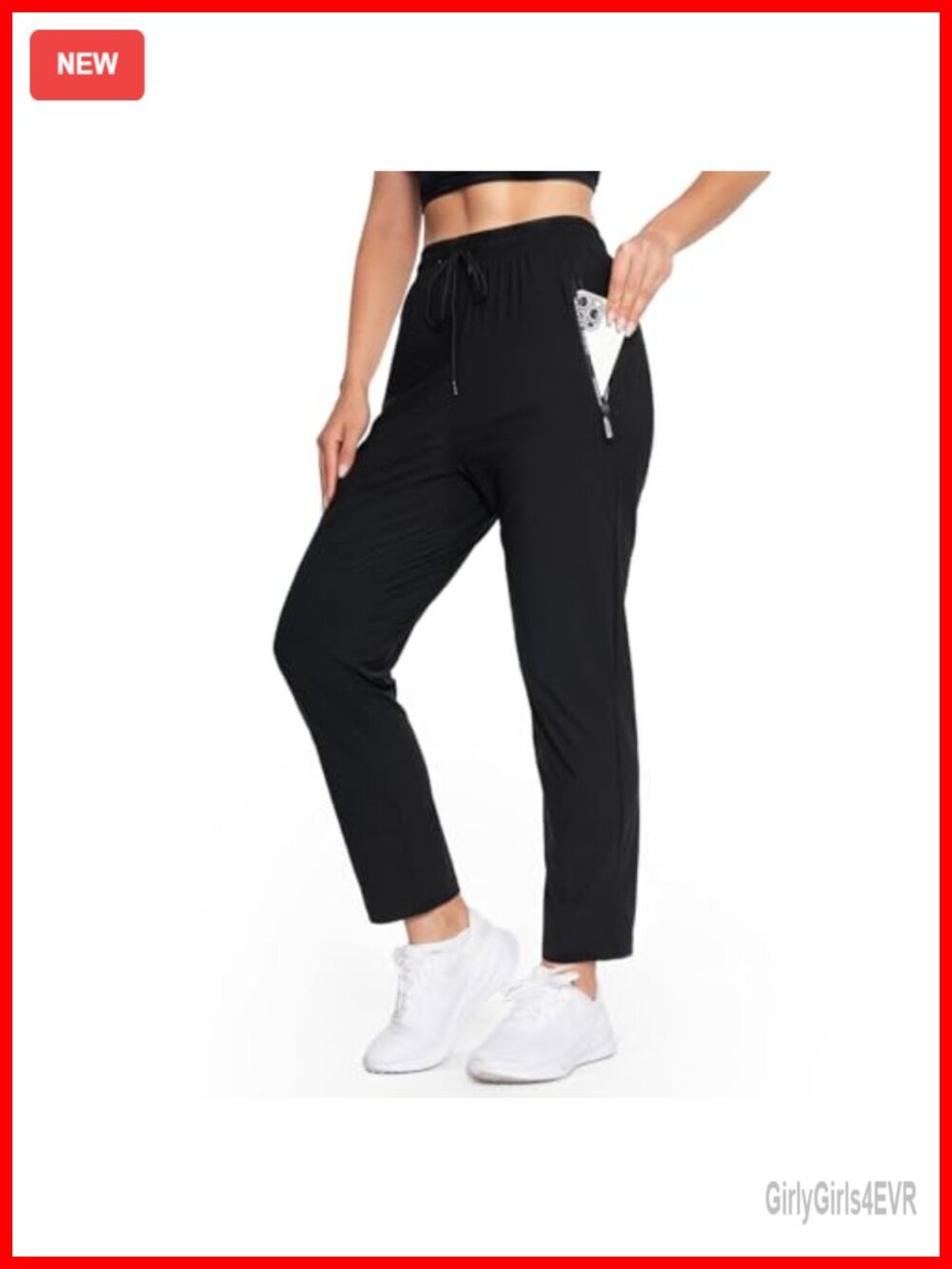 Women's Stretch Hiking Cargo Travel Pants with Zippered Pockets